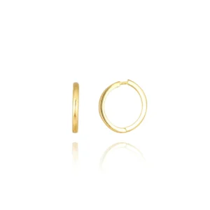 Oval Design Plain Silver Hoop Earrings